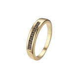 Anillos apilables en Oro 18K, Oro Blanco, baño de colores