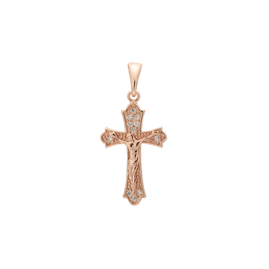 Maltese Eastern Orthodox Russian pendant in Rose Gold & 14K Gold plating colors