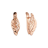 Pendientes en Oro Rosa, baño de dos colores
