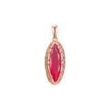 Подвеска Solitaire Marquise из Жёлтое золото 585 пробы с покрытием из Красное золото 585 пробы