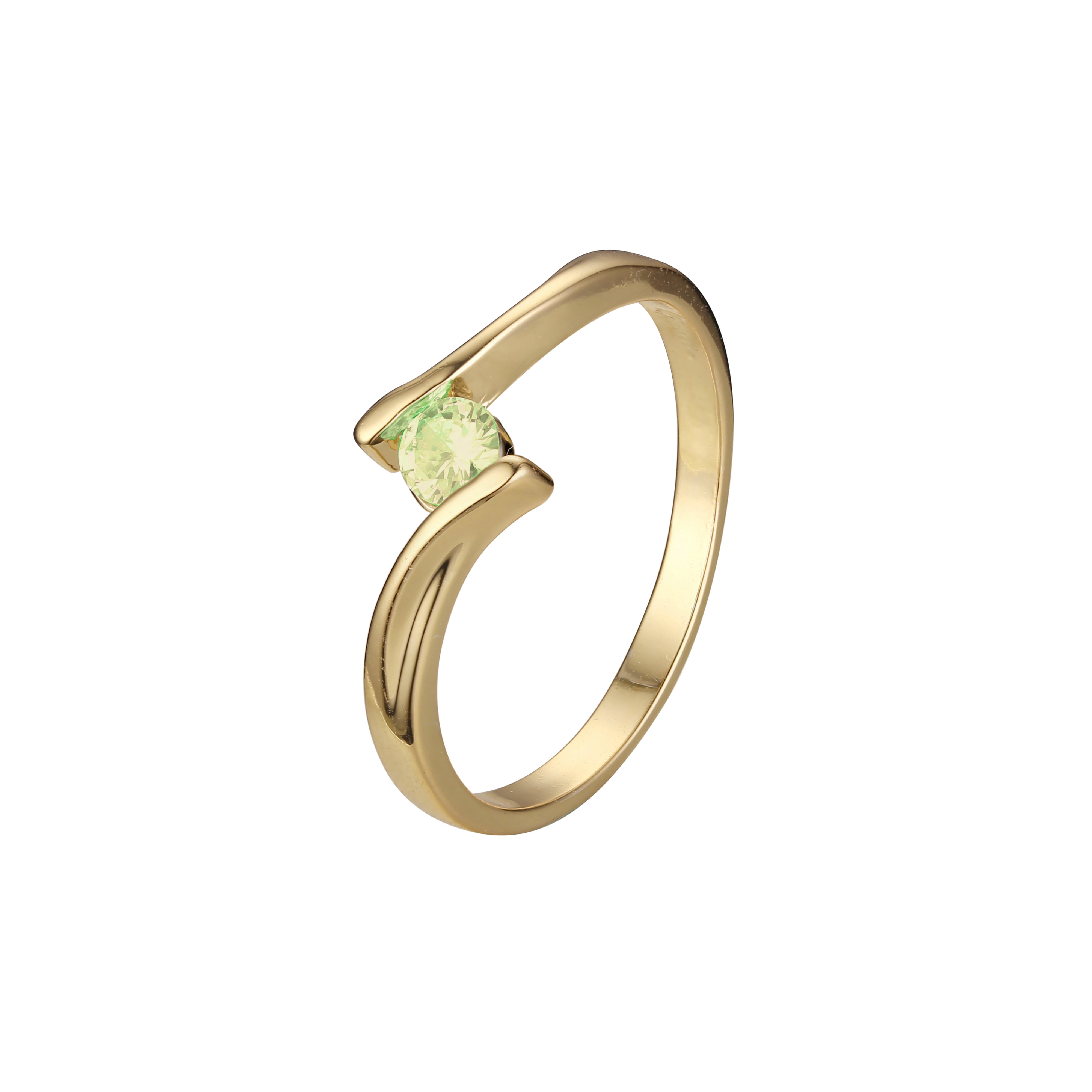 Anillos de diseño Solitario en Oro de 14K, colores baño de Oro Rosa