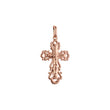 Eastern Orthodox Russian budded pendant in Rose Gold & 14K Gold plating colors