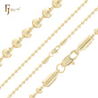 {Personalizar} Cadenas de cuentas de oro de 14 quilates