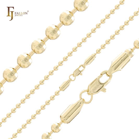 {Personalizar} Cadenas de cuentas de oro de 14 quilates