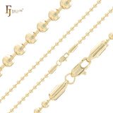 {Personalizar} Cadenas de cuentas de oro de 14 quilates