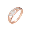 Anillos de dos tonos de oro rosa