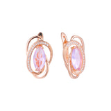 Серьги Solitaire Marquise из 14-каратного золота, розового золота, двухцветные