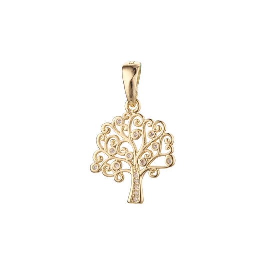 .Pingente em ouro rosa, cores folheadas a ouro 14K