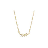 Collar de hojas de Oro 14K