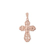 Eastern Orthodox Russian budded pendant in Rose Gold & 14K Gold plating colors