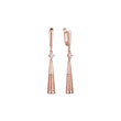 Aretes colgantes altos en Oro de 14K, baño de Oro Rosa en colores
