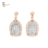Virgin Mary Our lady of Kazan 14K Gold, Rose Gold, White Gold Religious pendant