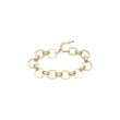 Pulseras circulares de eslabones Rolo enchapadas en oro de 14K colores