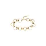 Pulseras circulares de eslabones Rolo enchapadas en oro de 14K colores