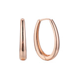 Aretes U Huggie (2 tamaños) en colores baño de Oro 14K, Oro Blanco, Oro Rosa