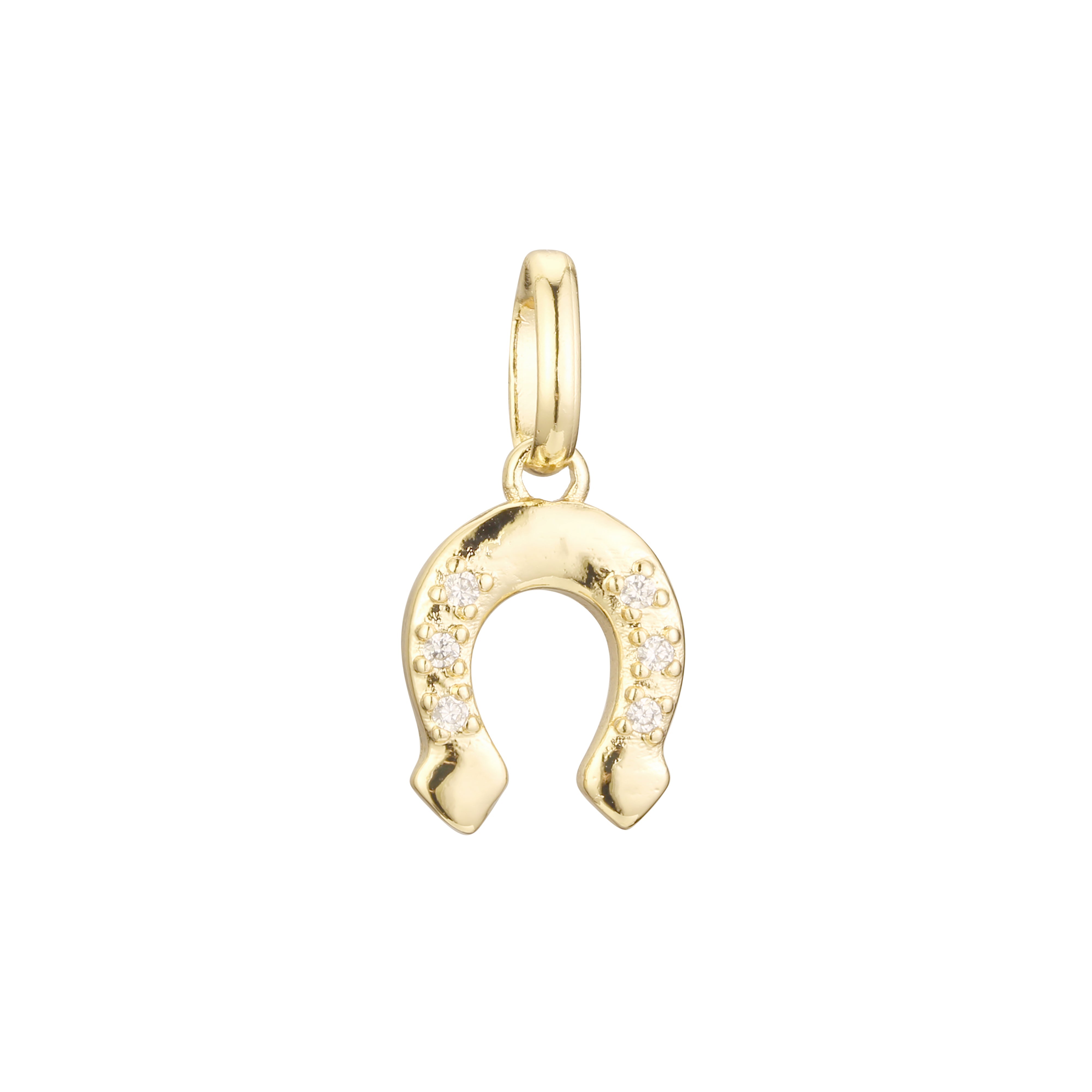 Шесть кластеров белого фианита Horseshoe Rose Gold, 14K Gold, White Gold цвета покрытия