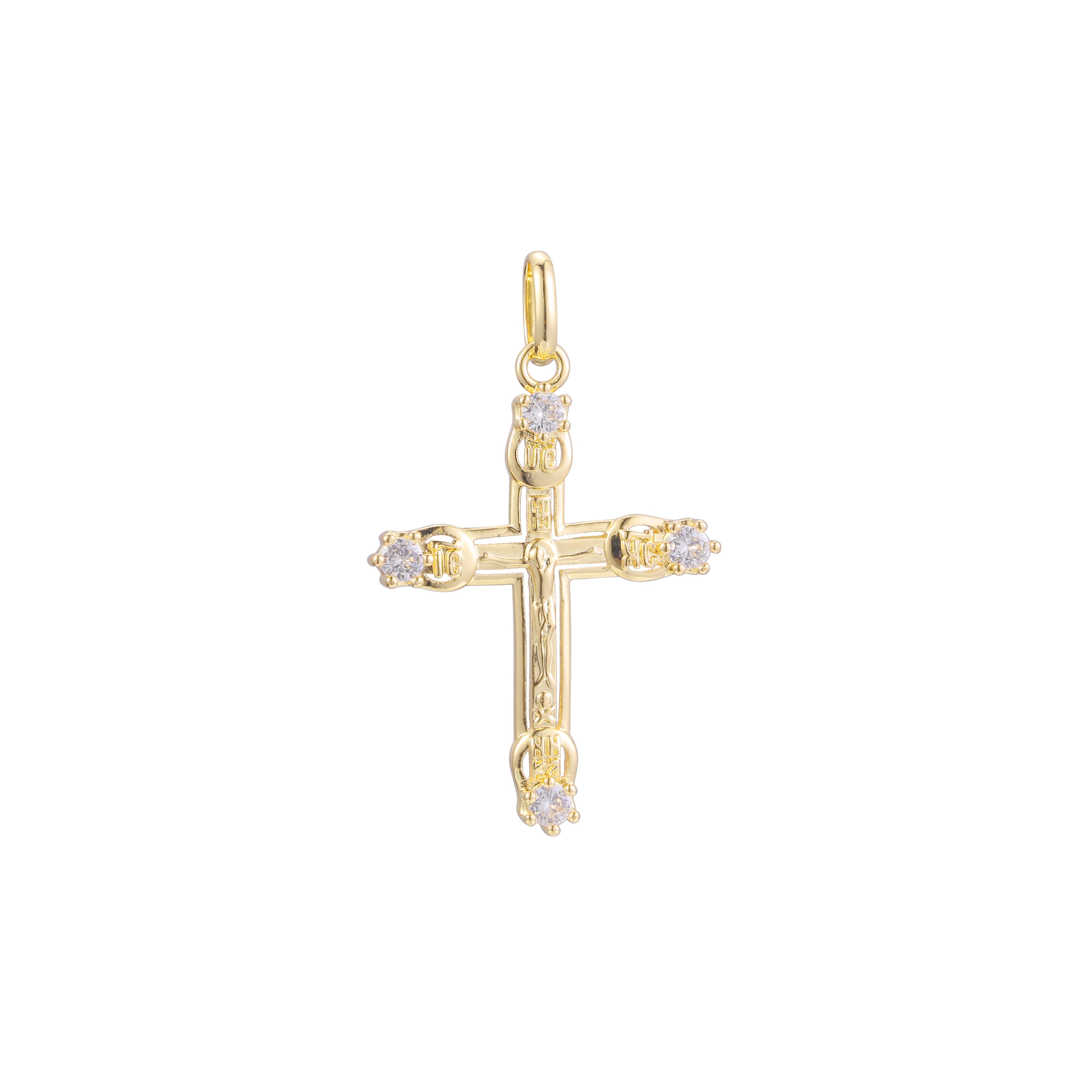 Eastern Orthodox Russian budded pendant in Rose Gold & 14K Gold plating colors