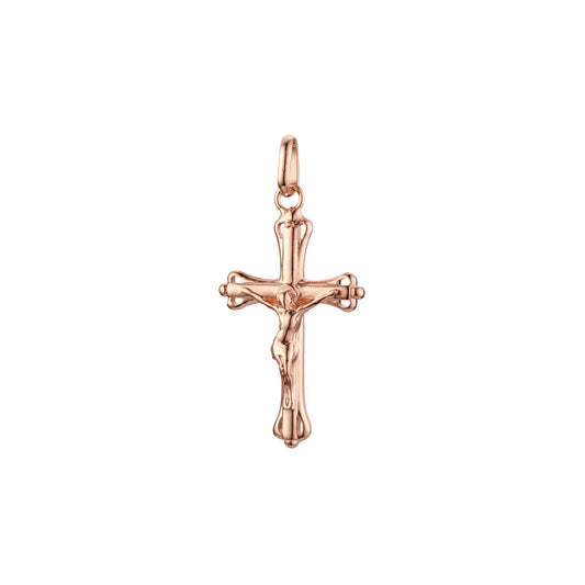 Eastern Orthodox Russian budded pendant in Rose Gold & 14K Gold plating colors