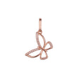 Подвеска Butterfly Rose Gold, 14K Gold с белыми фианитами