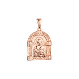 Saint Nicholas pendant in Rose Gold two tone plating colors