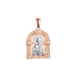 Saint Nicholas pendant in Rose Gold two tone plating colors