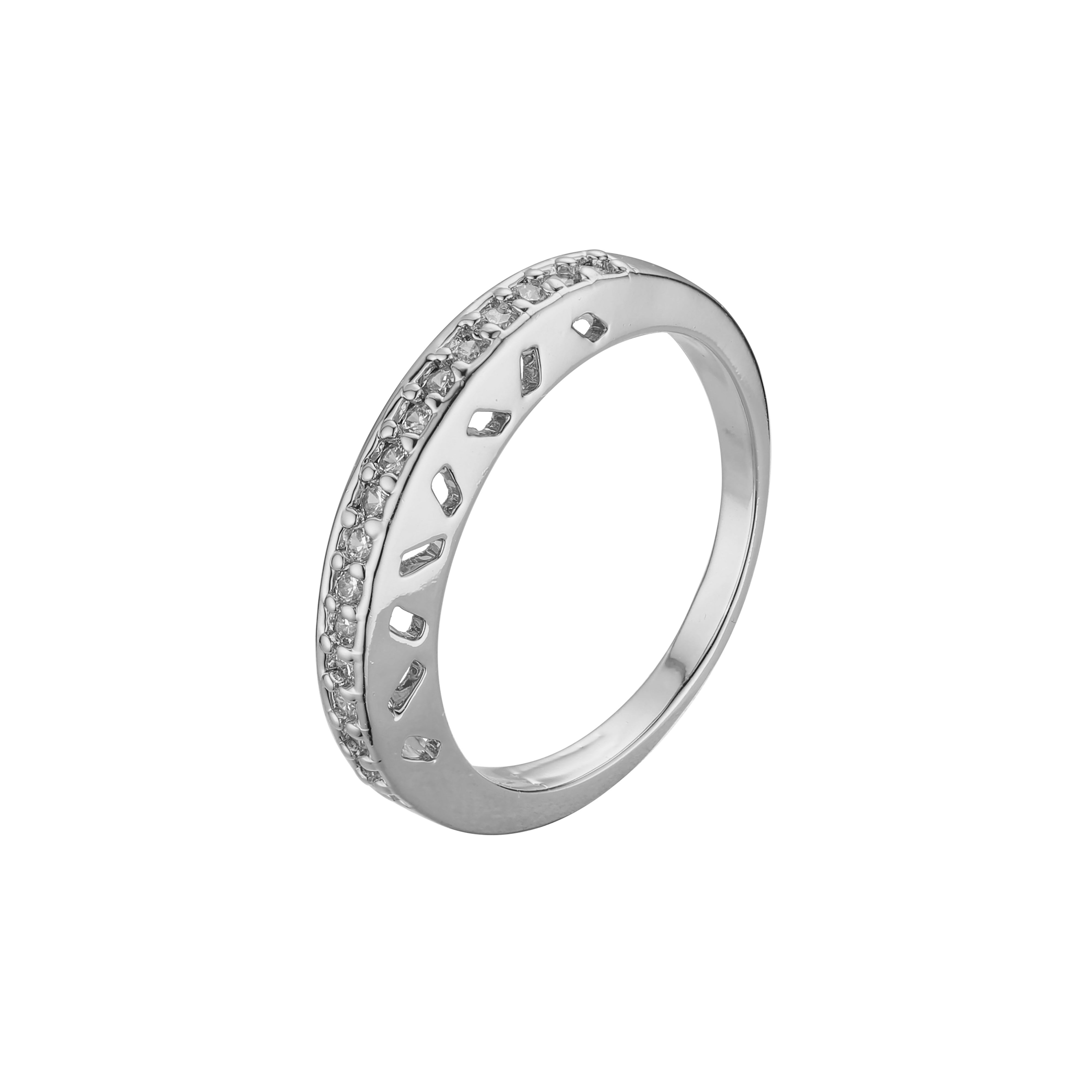 Anillos apilables de racimo en colores de baño de oro de 18 quilates, oro blanco, Oro 14K, oro rosa