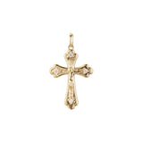 Maltese Eastern Orthodox Russian pendant in 14K Gold, Rose Gold, White Gold plating colors