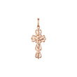Eastern Orthodox Russian budded pendant in Rose Gold & 14K Gold plating colors