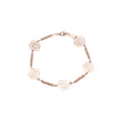 Fantásticas pulseras de eslabones de gran flor y abalorios cadenas chapadas en oro de 14K