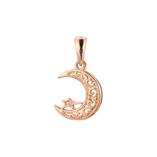 Anh?nger mit islamischem Stern und Halbmond in den Farben 14-kar?tiges Gold, Ros¨¦gold und Wei?gold