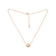 Collares de trébol de corazón de oro rosa