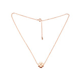 Collares de trébol de corazón de oro rosa
