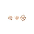 Triple Heart set plated in 14K Gold, Rose Gold