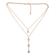 Collares de eslabones de cable de oro rosa