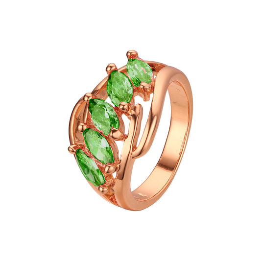 Пять колец Marquise Cubic Zirconia CZ из розового золота