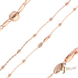 Beads Mirror link link chains plated in 14K Gold, Rose Gold, two tone