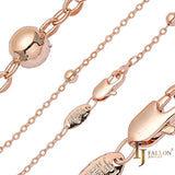 Cadenas de eslabones rolo de cuentas en oro de 14 quilates, oro rosa y oro blanco.