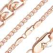 .Cadenas de eslabones tipo cable Weaving Love chapadas en oro rosa