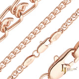 .Cadenas de eslabones tipo cable Weaving Love chapadas en oro rosa