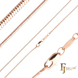 Cadenas Serpiente finas enchapadas en Oro 14K, Oro Rosa