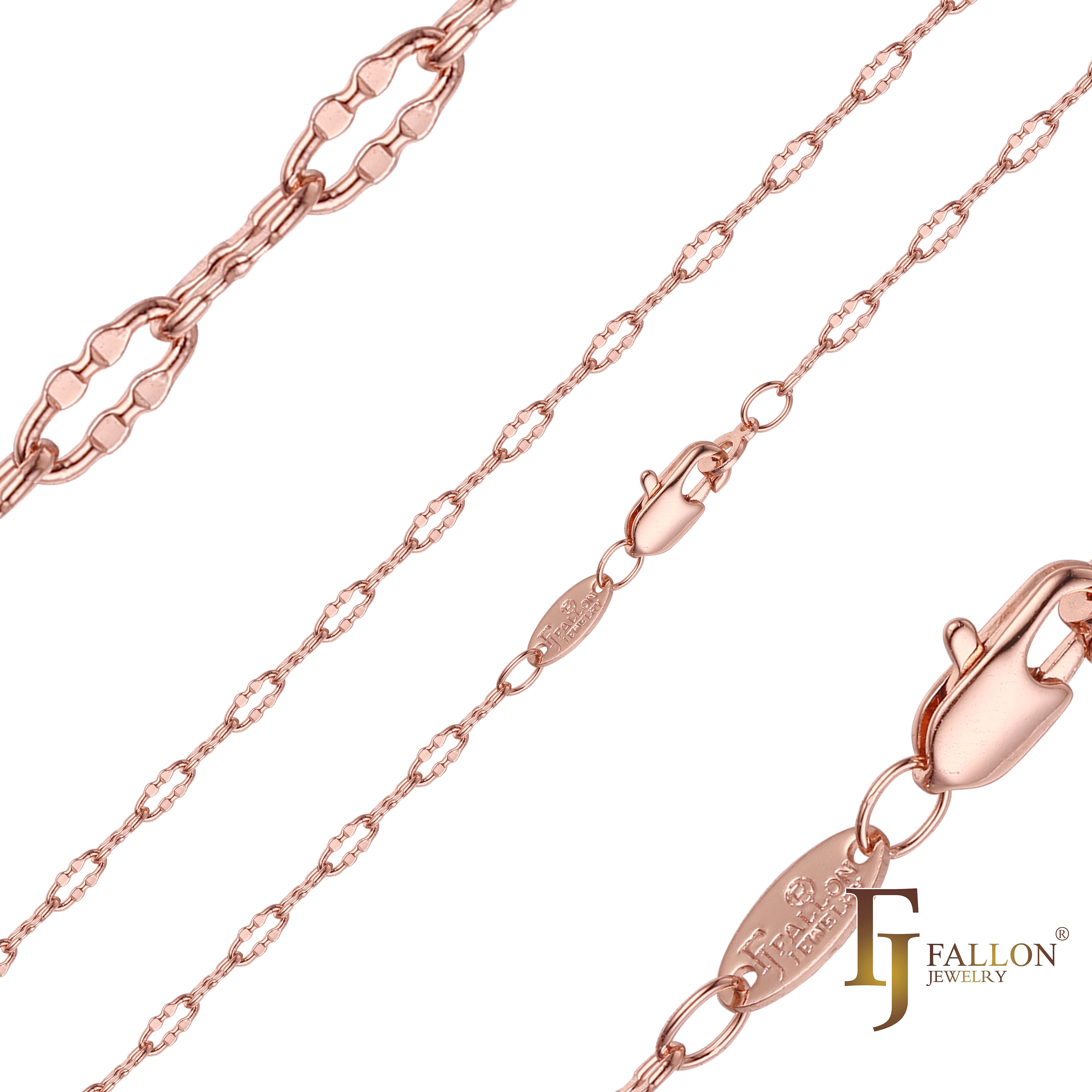 Cadenas de Lentejuelas bañadas en Oro Rosa