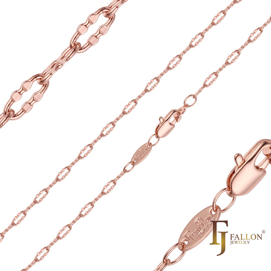 Cadenas de Lentejuelas bañadas en Oro Rosa