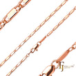 Cadenas de oro rosa pulido con eslabones de caracol macizo