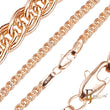 Eslabón de cable doble Cadenas tejidas Nonna chapadas en Oro 14K, oro rosa