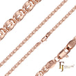 Eslabón de caracol con cerradura de cerradura Cadenas de oro rosa