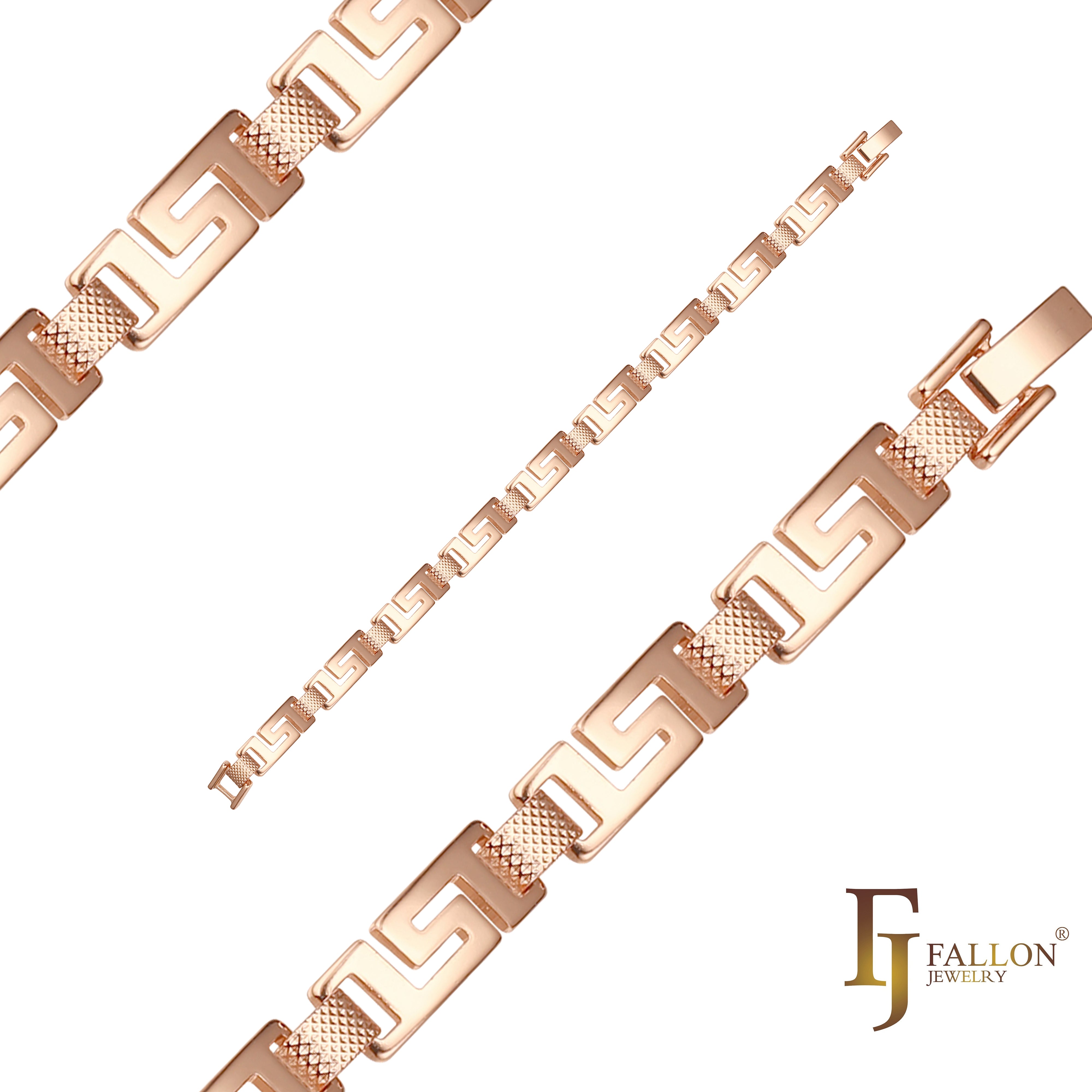 Pulseras chapadas en oro rosa