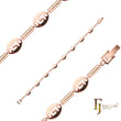 Pulseras de eslabones fantasía chapados en oro rosa