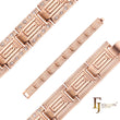 Pulseras de eslabones de Greca de lujo chapados en oro rosa