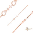 Pulseras de eslabones de barra de lujo chapados en oro rosa.