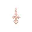 Eastern Orthodox Russian budded pendant in 14K Gold, Rose Gold two tone plating colors